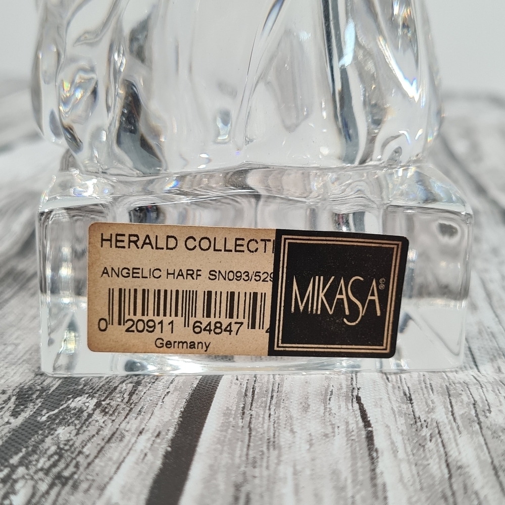 Mikasa Herald Collection Angelic Harp Figurine Crystal Christmas Angel Germany - Picture 6 of 8